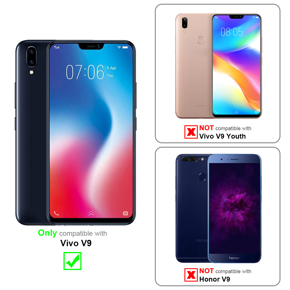 Telefoni neri e oro. Compatibile solo con Vivo V9. Altri modelli non sono compatibili.