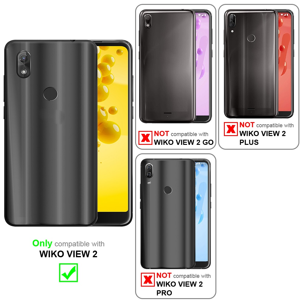 Custodie nere per telefono. Compatibili solo con Wiko View 2. Altri modelli non sono compatibili.