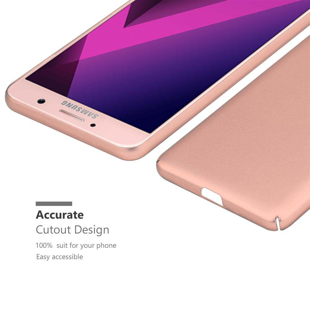 Primo piano di un telefono rosa e custodia abbinata. Il display mostra una sfumatura viola. La custodia è visibile.