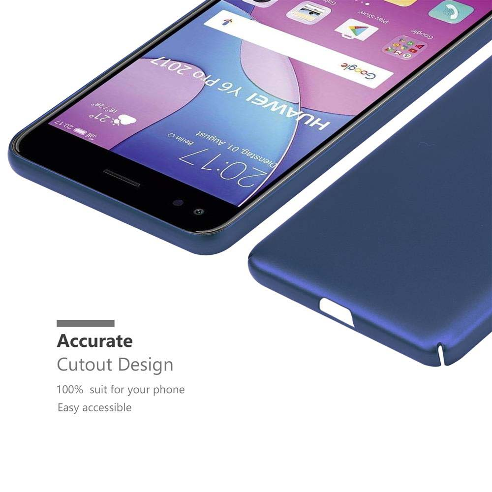 Blaue Handyhülle neben einem Telefon. Das Telefon zeigt Uhrzeit und Datum an.