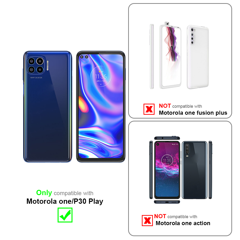 Le immagini mostrano custodie per telefono compatibili e incompatibili con i telefoni. Le custodie sono mostrate nelle viste anteriore e posteriore.