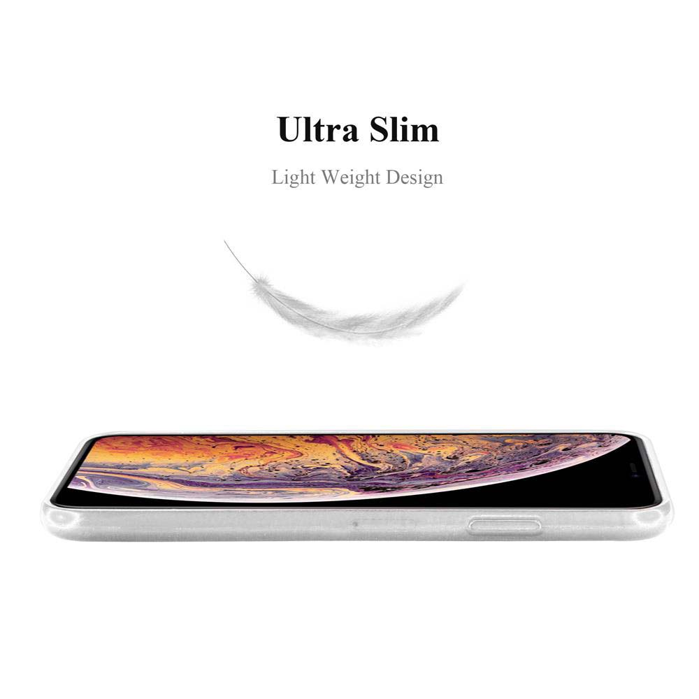 Un telefono in una custodia sottile con una piuma sopra, che illustra la leggerezza.