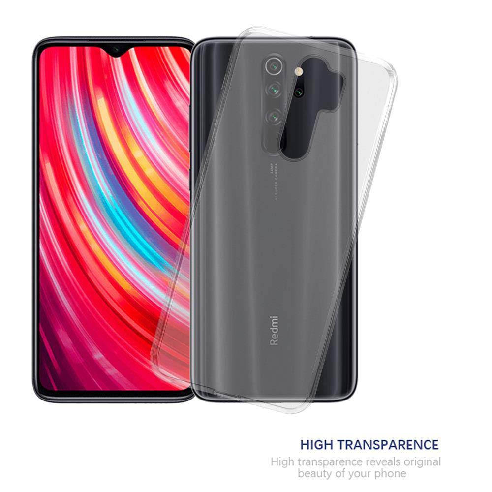 Transparente Handyhülle auf einem Telefon. Das Telefon ist rot. Die Hülle ist auf dem Telefon. Hohe Transparenz.