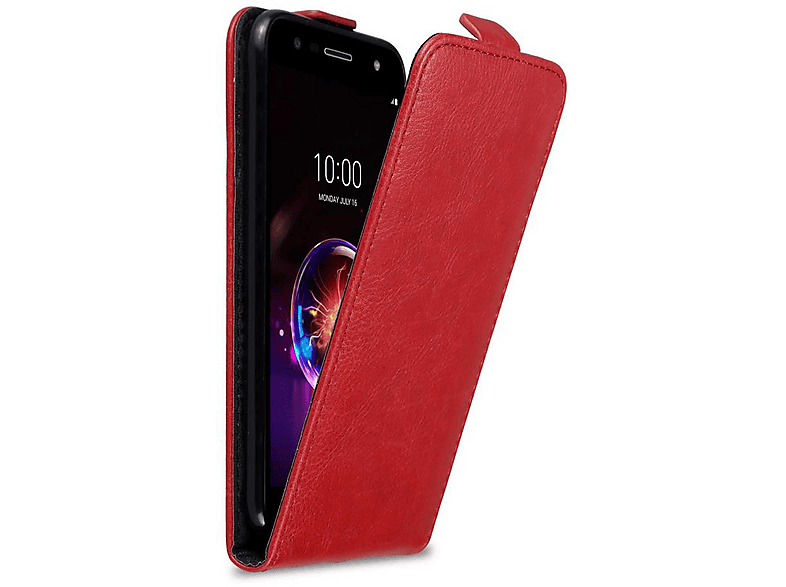 Cadorabo Custodia Libro per LG X Power in ROSSO VINACCIA