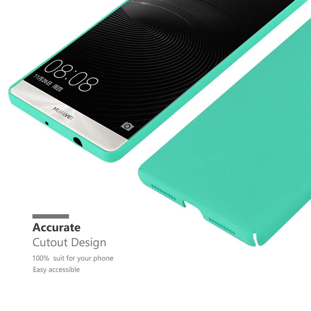 Custodia verde per telefono con telefono all'interno. La custodia è aperta e mostra lo schermo del telefono con le icone delle app.