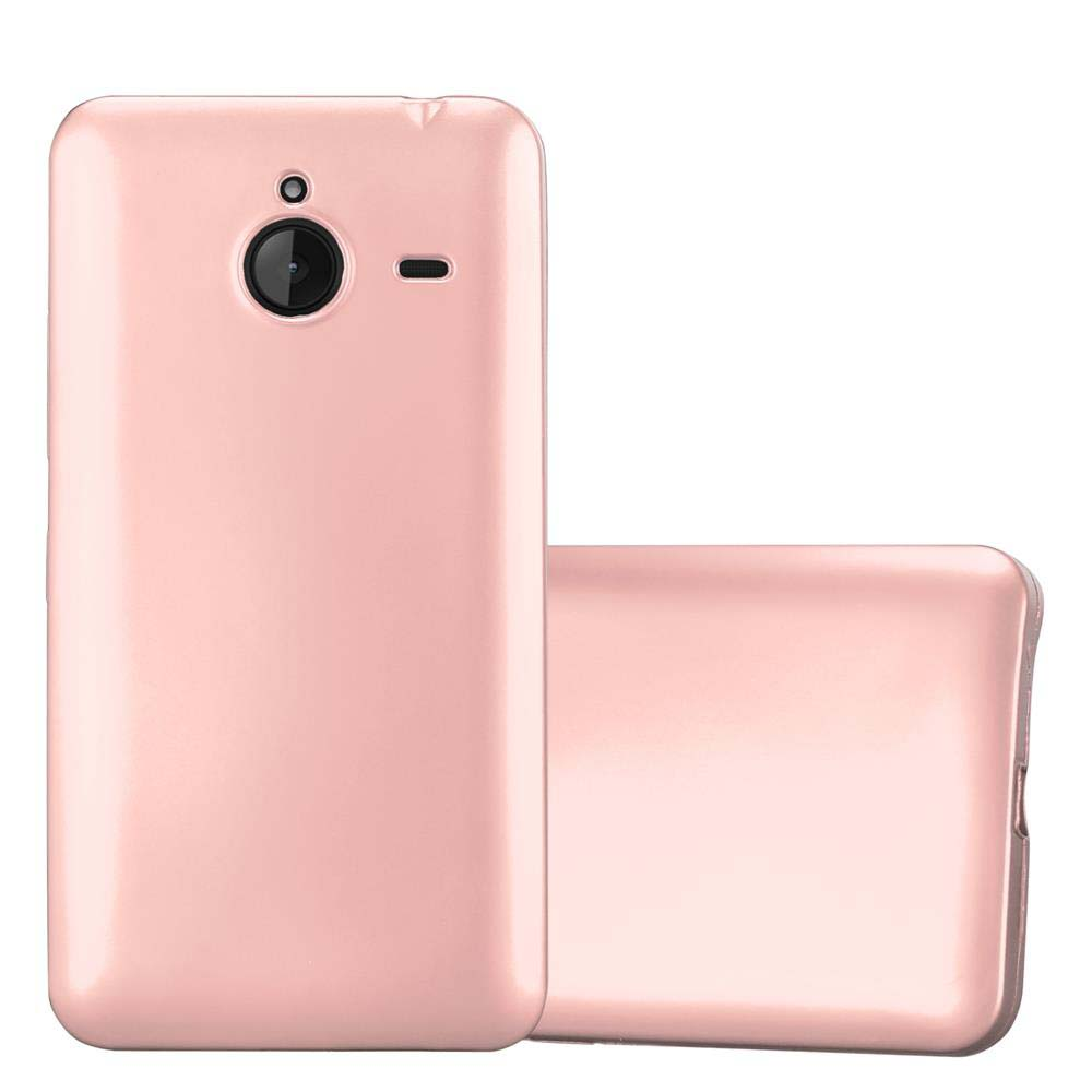 Due custodie per telefoni rosa, una in piedi e una sdraiata.
