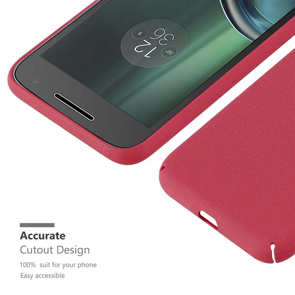 Una custodia rossa per telefono e un telefono con schermo nero. Il testo sull'immagine recita 'Accurate Cutout Design'.
