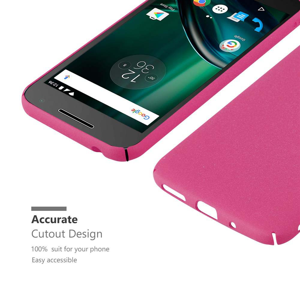 Telefono e custodia rosa, mostrando ora e design.
