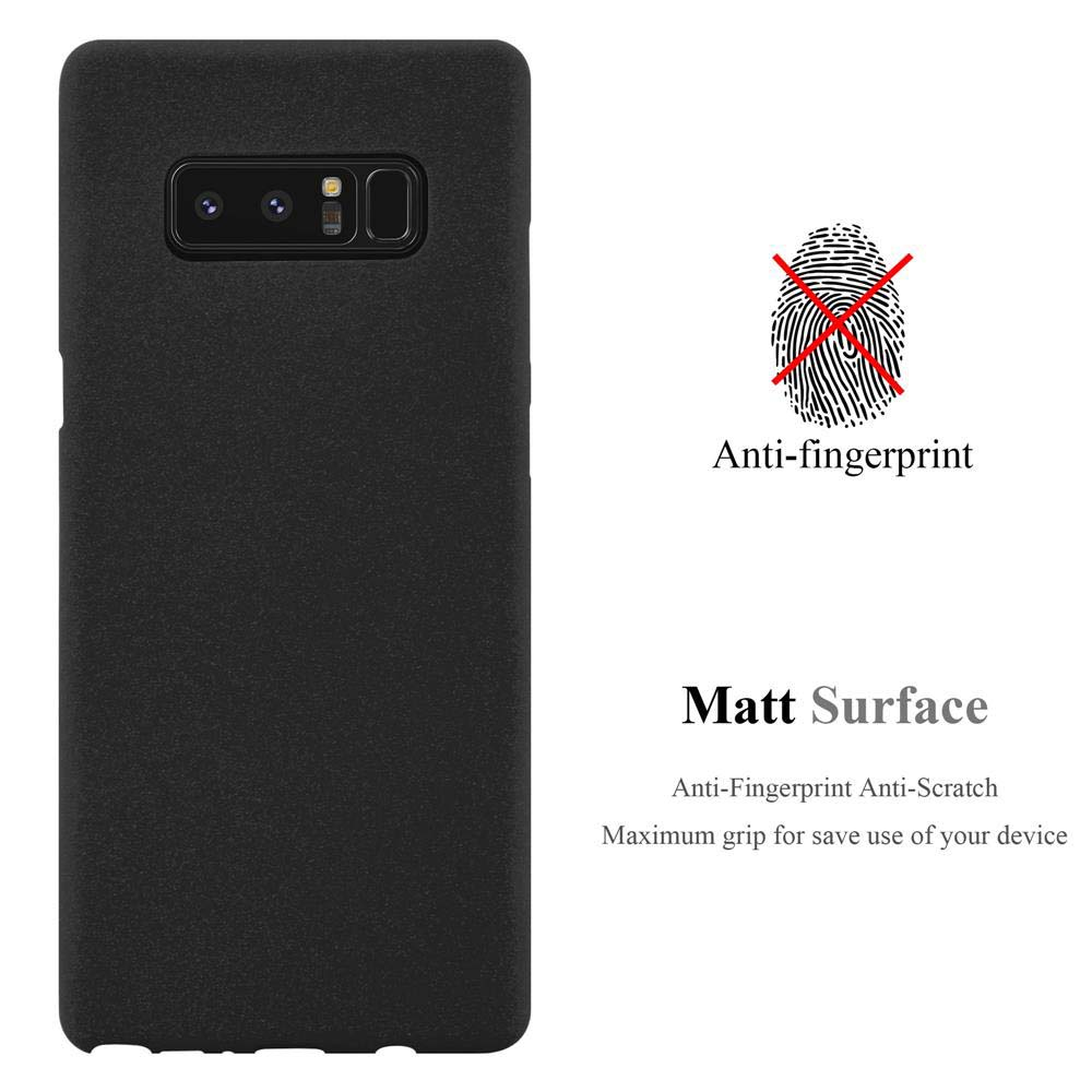 Custodia per telefono nera con superficie opaca. Anti-impronta e antigraffio. Massima presa per il dispositivo.