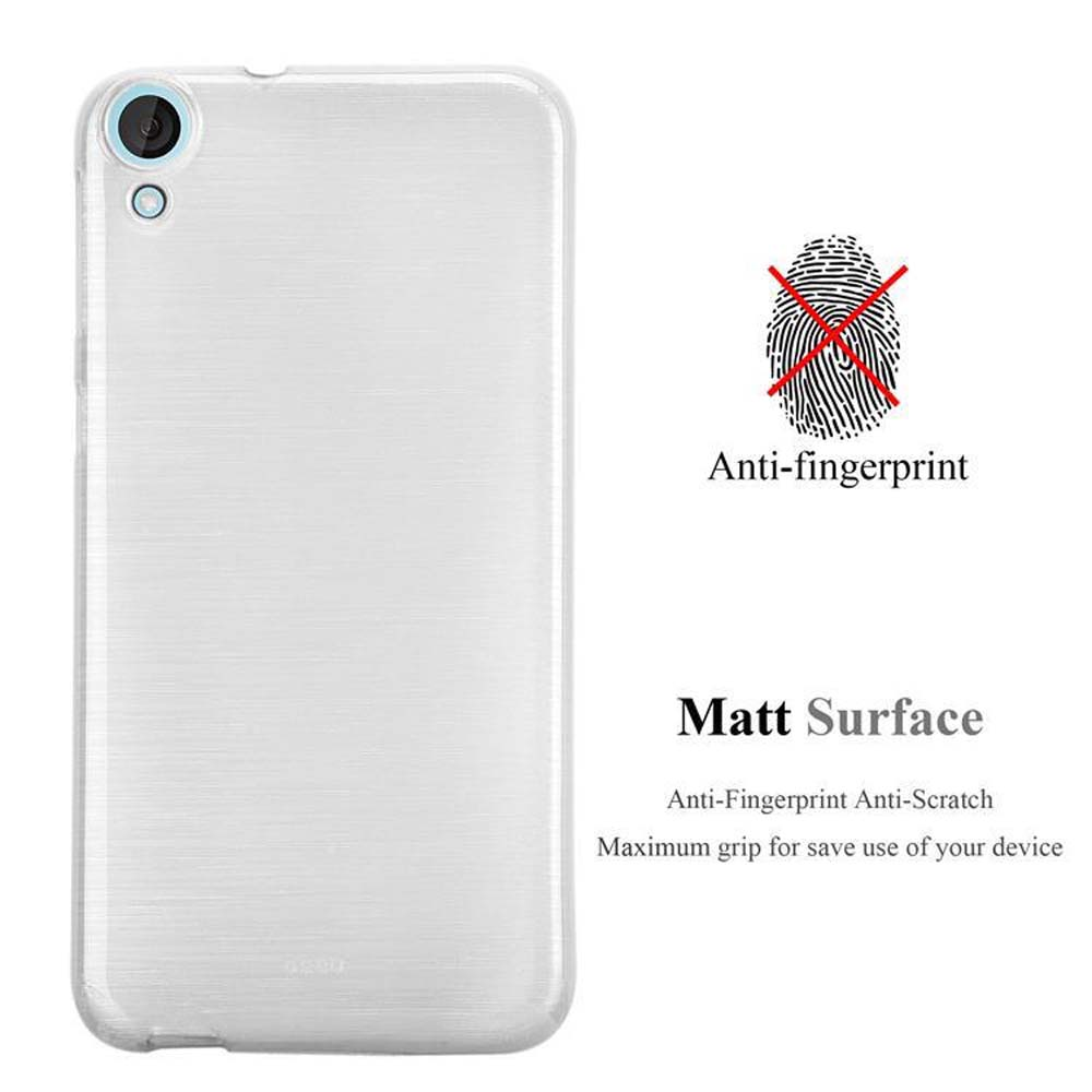 Una custodia bianca per telefono con funzione anti-impronta e superficie opaca. La custodia offre presa.