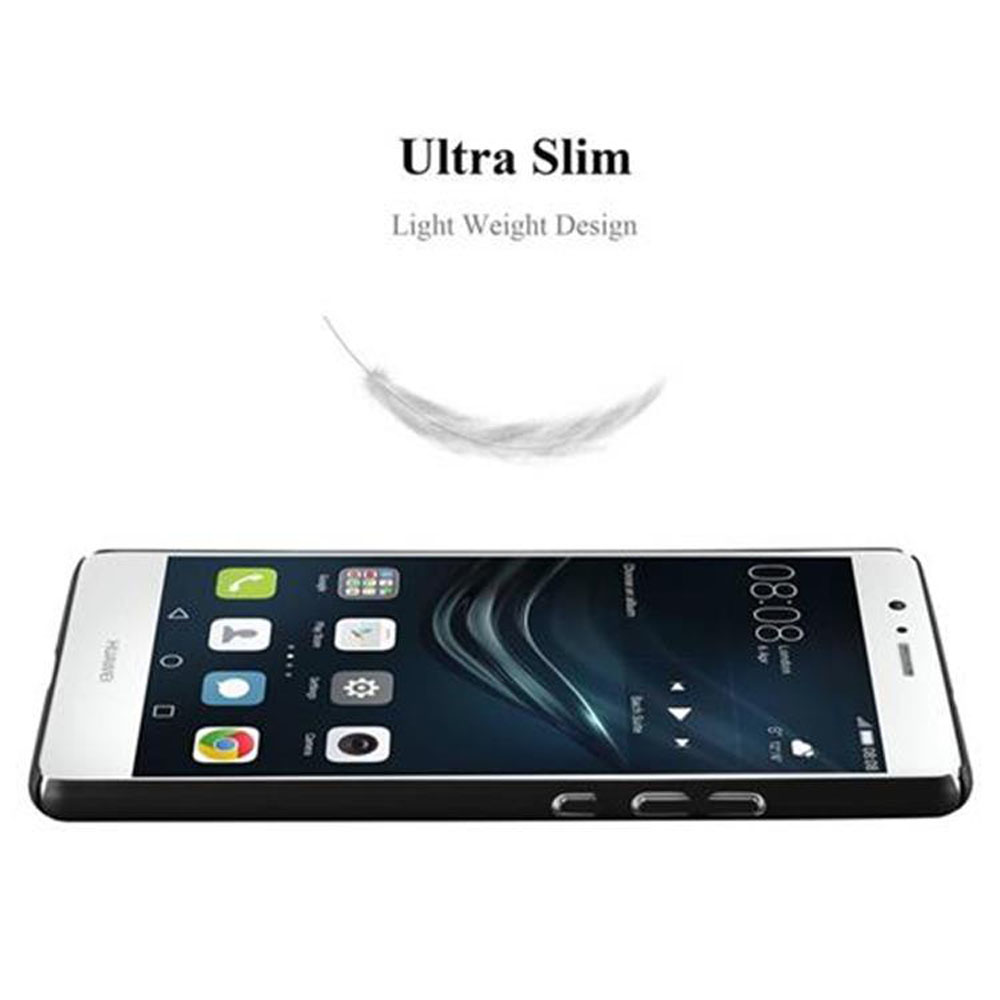 Ein Telefon mit eingeschaltetem Bildschirm. Eine weiße Feder schwebt darüber.