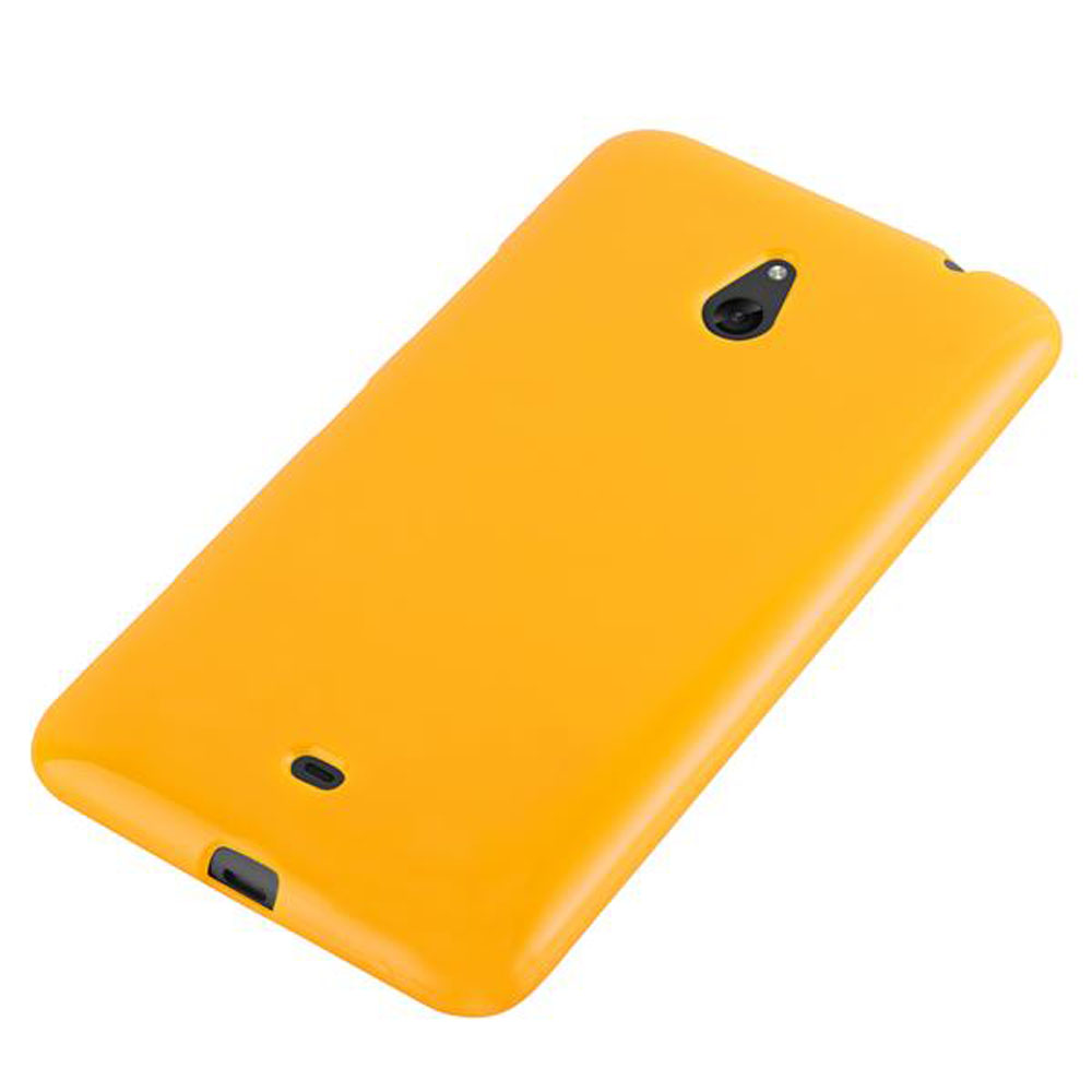 Coque de téléphone jaune, vue arrière.