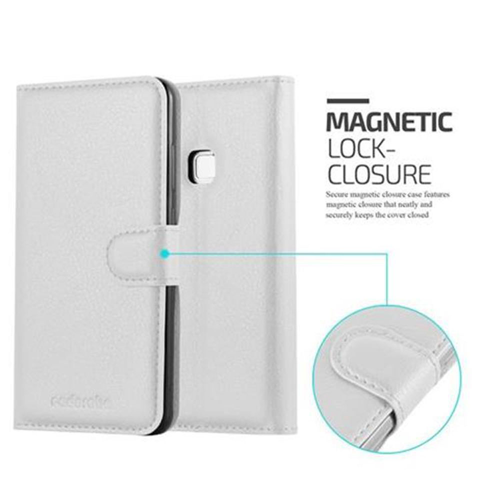 Cadorabo - Custodia Libro Per Huawei P10 In Nero Cometa - Con Funzione Stand E Chiusura Magnetica - Portafoglio Cover Case Wallet Book Etui Protezione