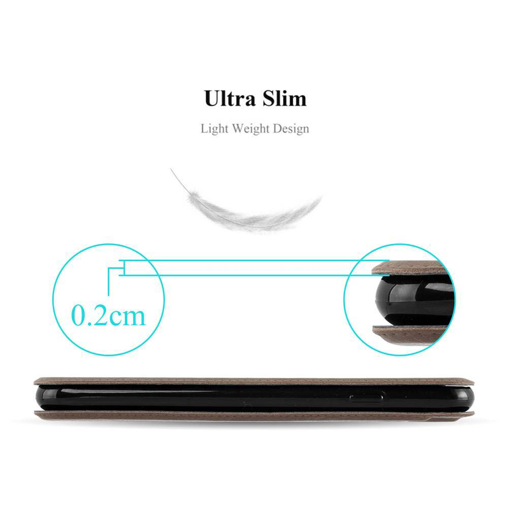 Eine Handyhülle wird mit einer darüber schwebenden Feder und einem Ultra Slim-Label angezeigt.