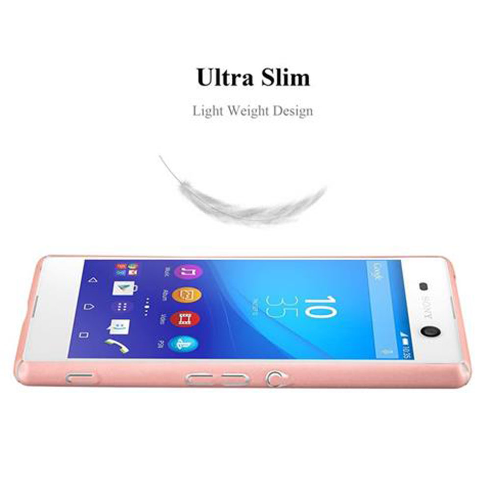 Funda rosa para teléfono sobre superficie blanca.
