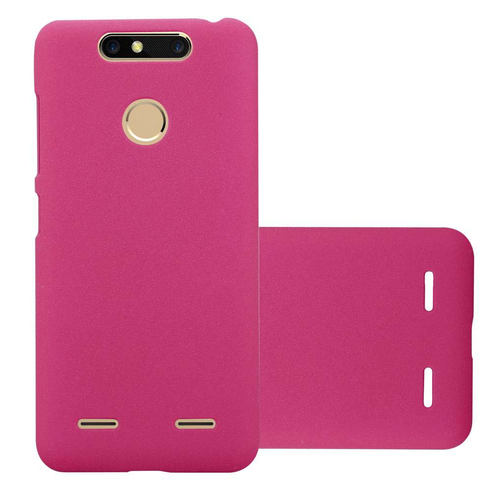 Due custodie per telefono, colore rosa, su sfondo bianco. Una è davanti, l'altra dietro.