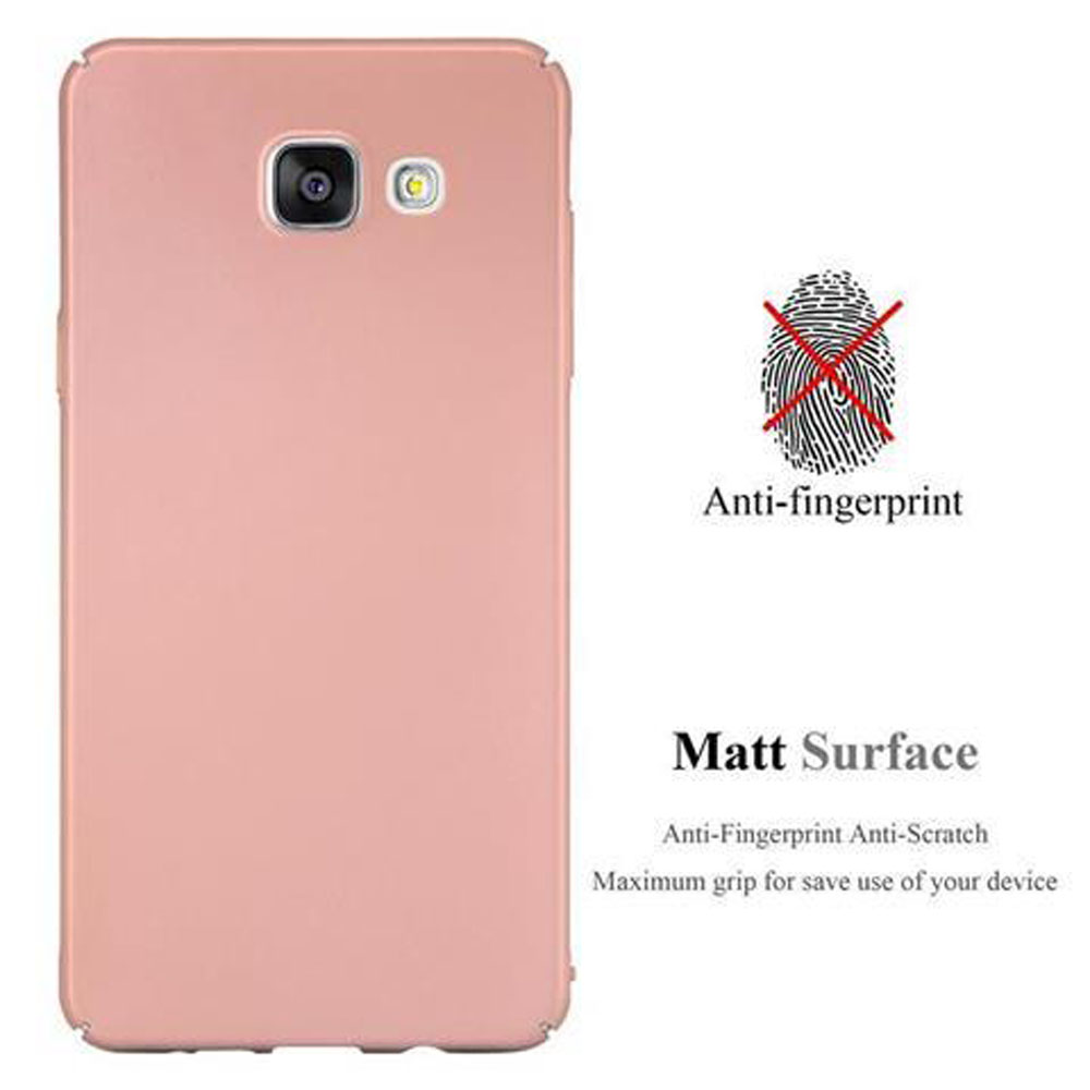 Custodia per telefono rosa. Custodia del telefono a destra. Test delle impronte digitali. Sfondo bianco.