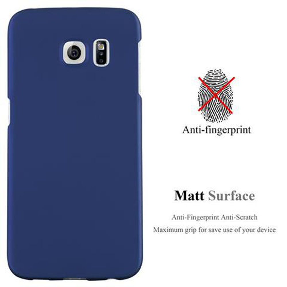 Custodia blu navy. Ha una superficie opaca ed è anti-impronta.