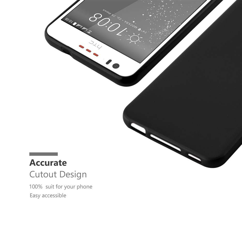 Un teléfono y una funda negra para teléfono. El teléfono es blanco con la hora en la pantalla. La funda es negra.