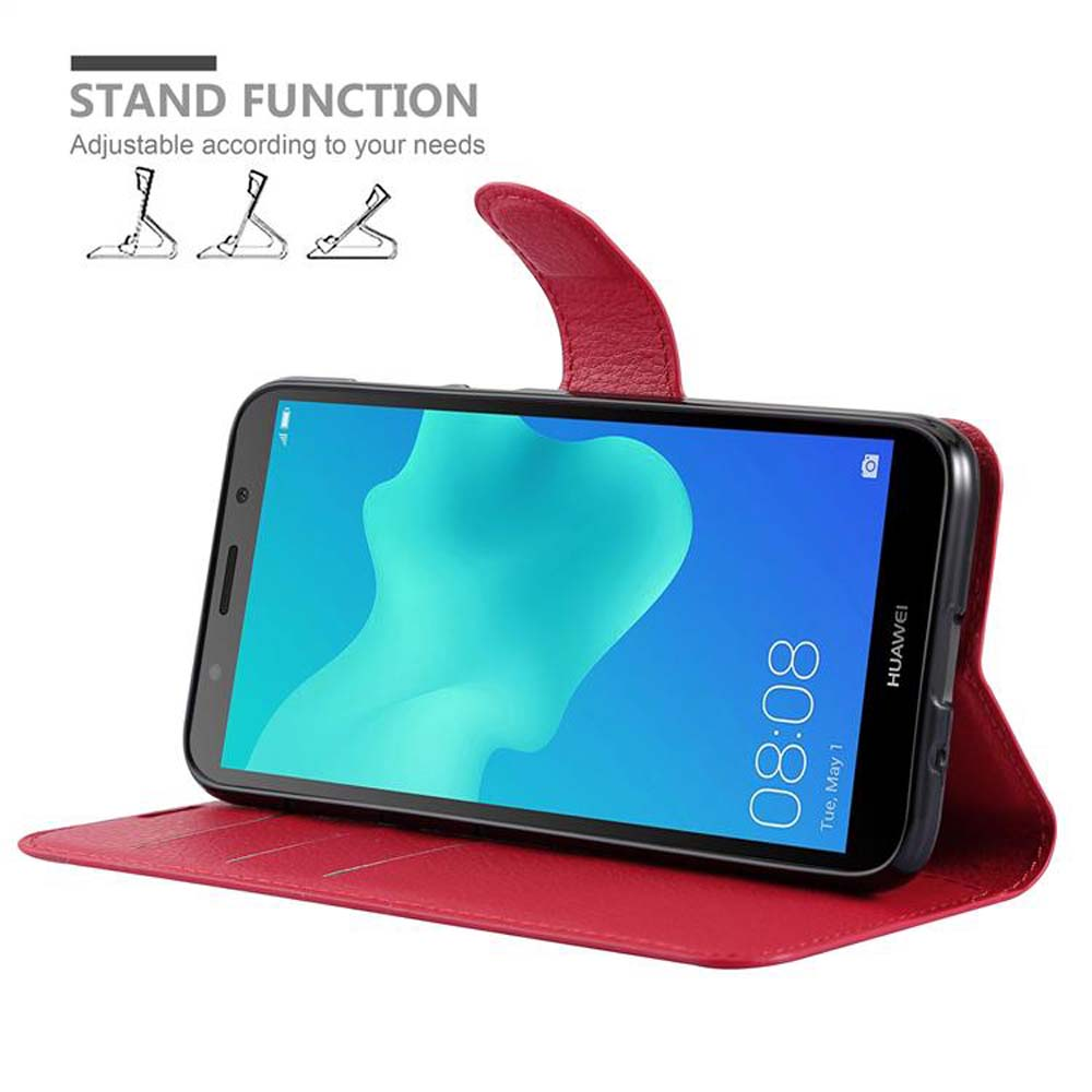 Un telefono in una custodia rossa, utilizzato come supporto.