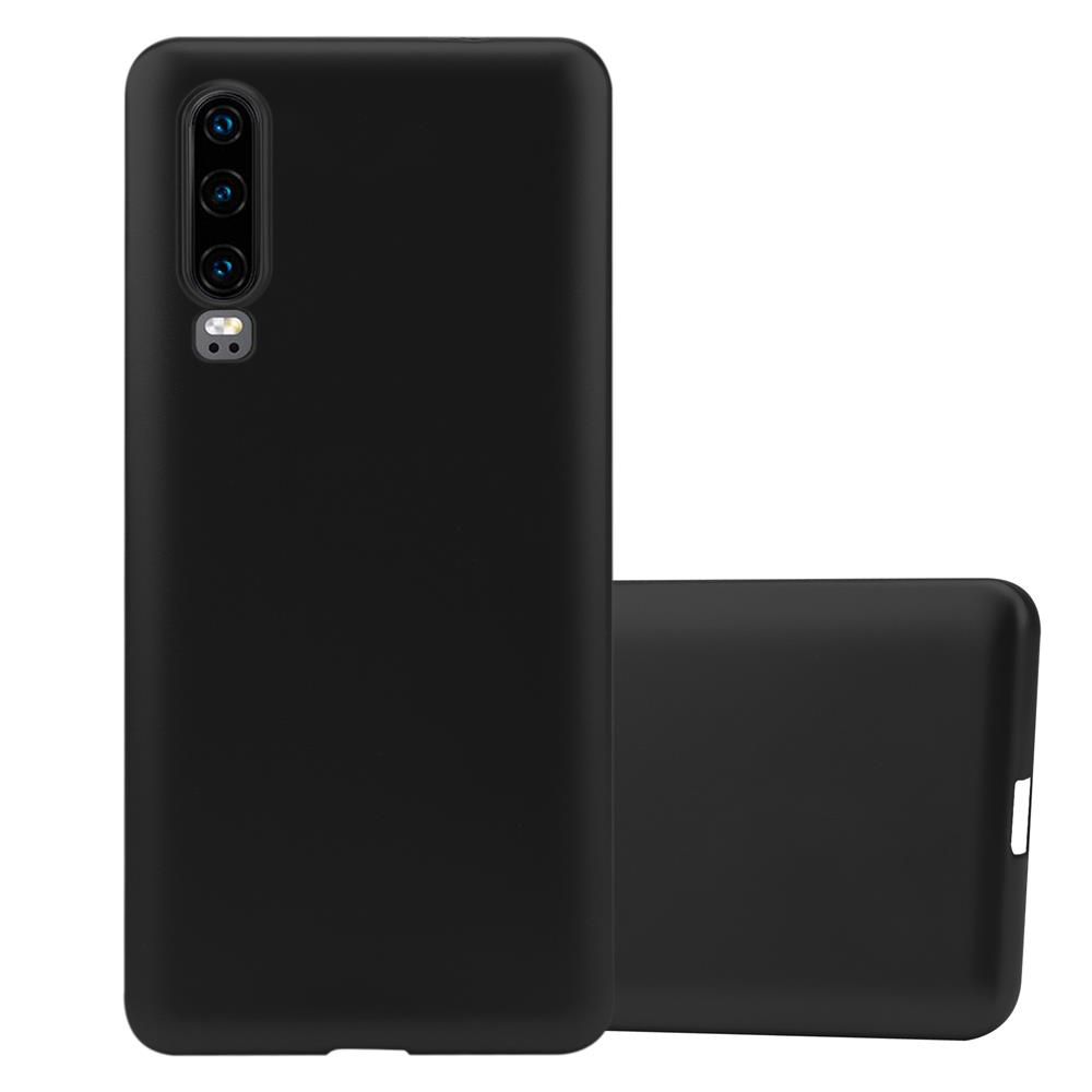 Custodia per telefono nera con tripla fotocamera. Pezzo posteriore separato.