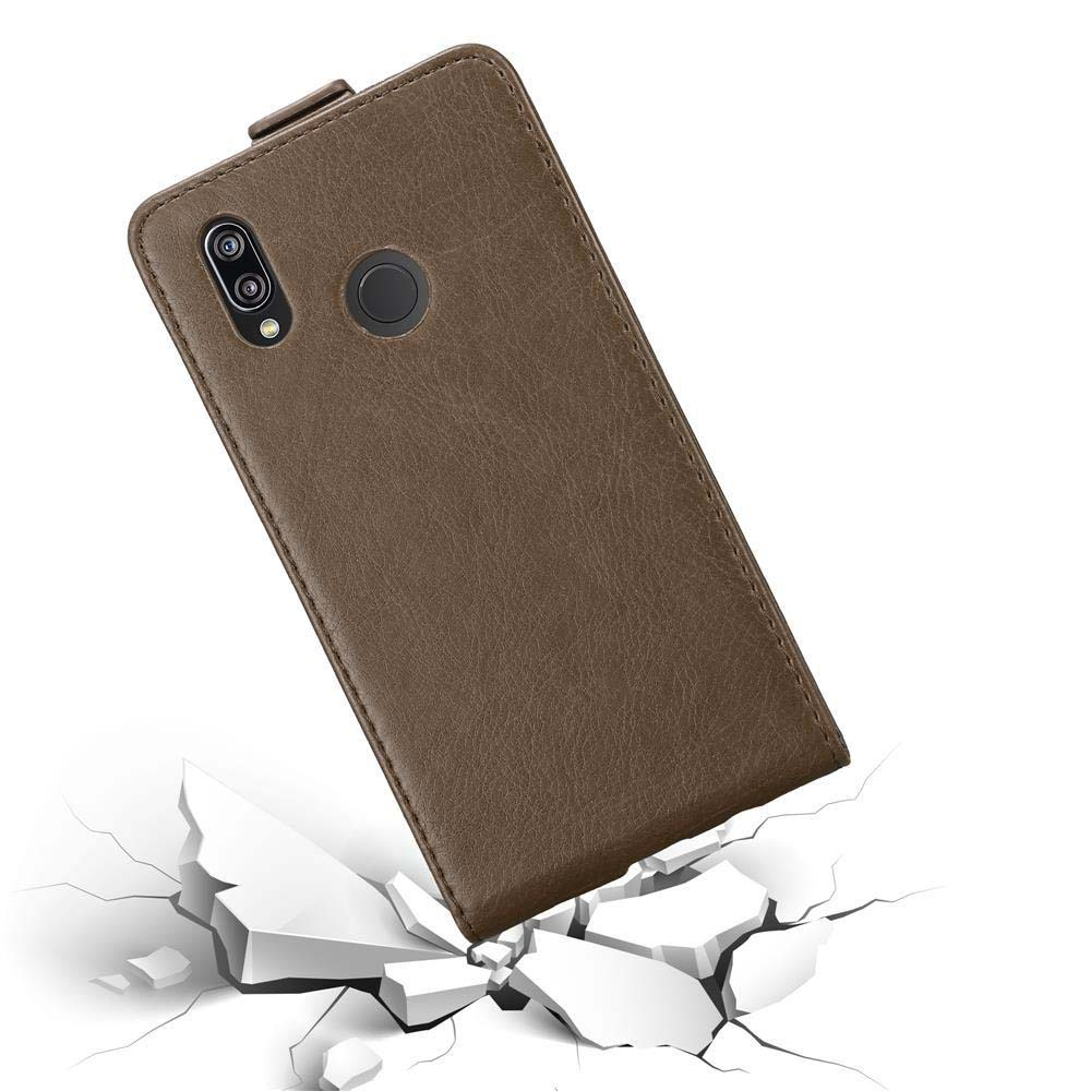 Immagine mostra custodia telefono su superficie crepata. La custodia è marrone. Il telefono sembra protetto.