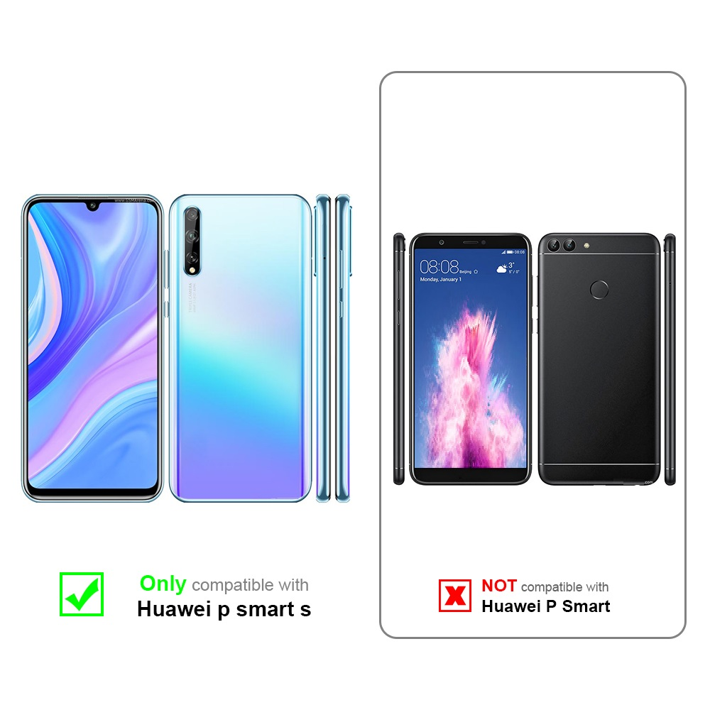 Confronto di telefoni. Uno è compatibile, l'altro no. Testo: Huawei P Smart
