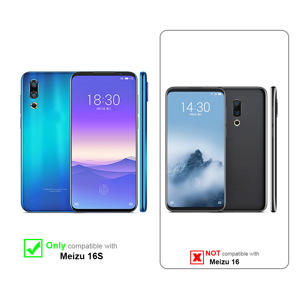 Telefoni blu e neri. Compatibile solo con Meizu 16S. L'altro modello non è compatibile.