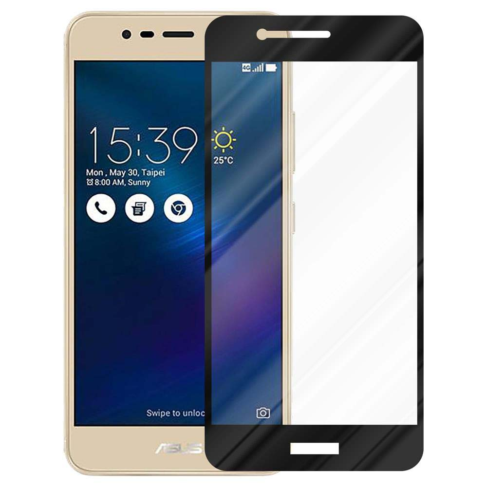 Telefono dorato con protezione schermo, protezione schermo nera, sfondo bianco.