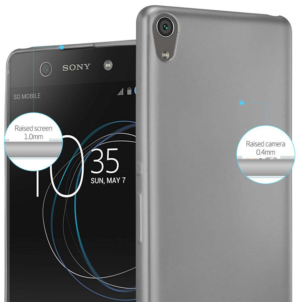 Un teléfono plateado junto a una funda plateada. El teléfono tiene una pantalla encendida.