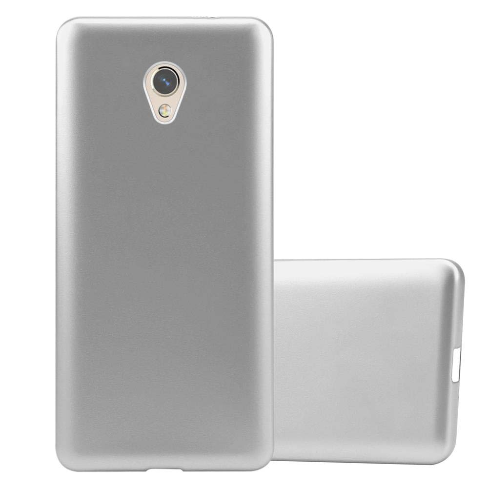 Custodie per telefono argentate, due, una con fotocamera. Le custodie sono i lati posteriori dei telefoni, semplici, argento chiaro.