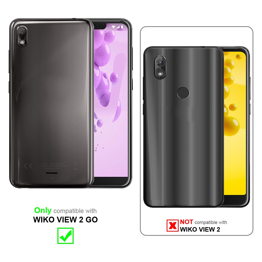 Schwarz-graue Telefone. Nur kompatibel mit WIKO VIEW 2 GO. Nicht kompatibel mit WIKO VIEW 2.