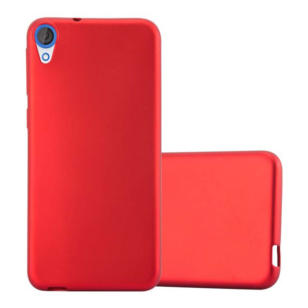 Cadorabo Case for HTC Desire 820 in Frost Red Mobile Phone Case Made of Flexible TPU Silicone Ultra Slim Soft Back Cover Bumper