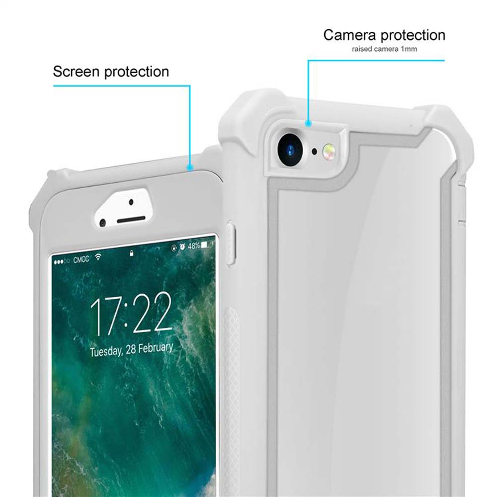 Un telefono bianco con una custodia.