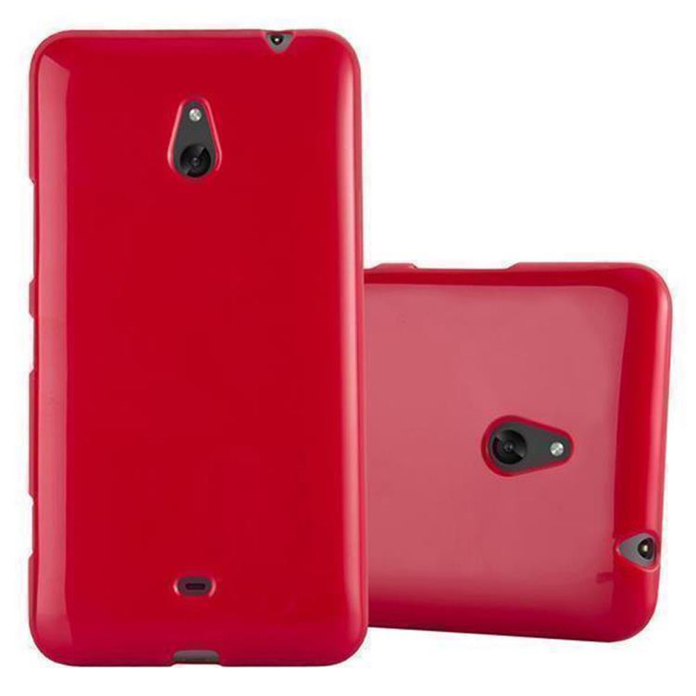 Coque de téléphone rouge. Deux coques, une avec un téléphone. Le téléphone a une caméra.