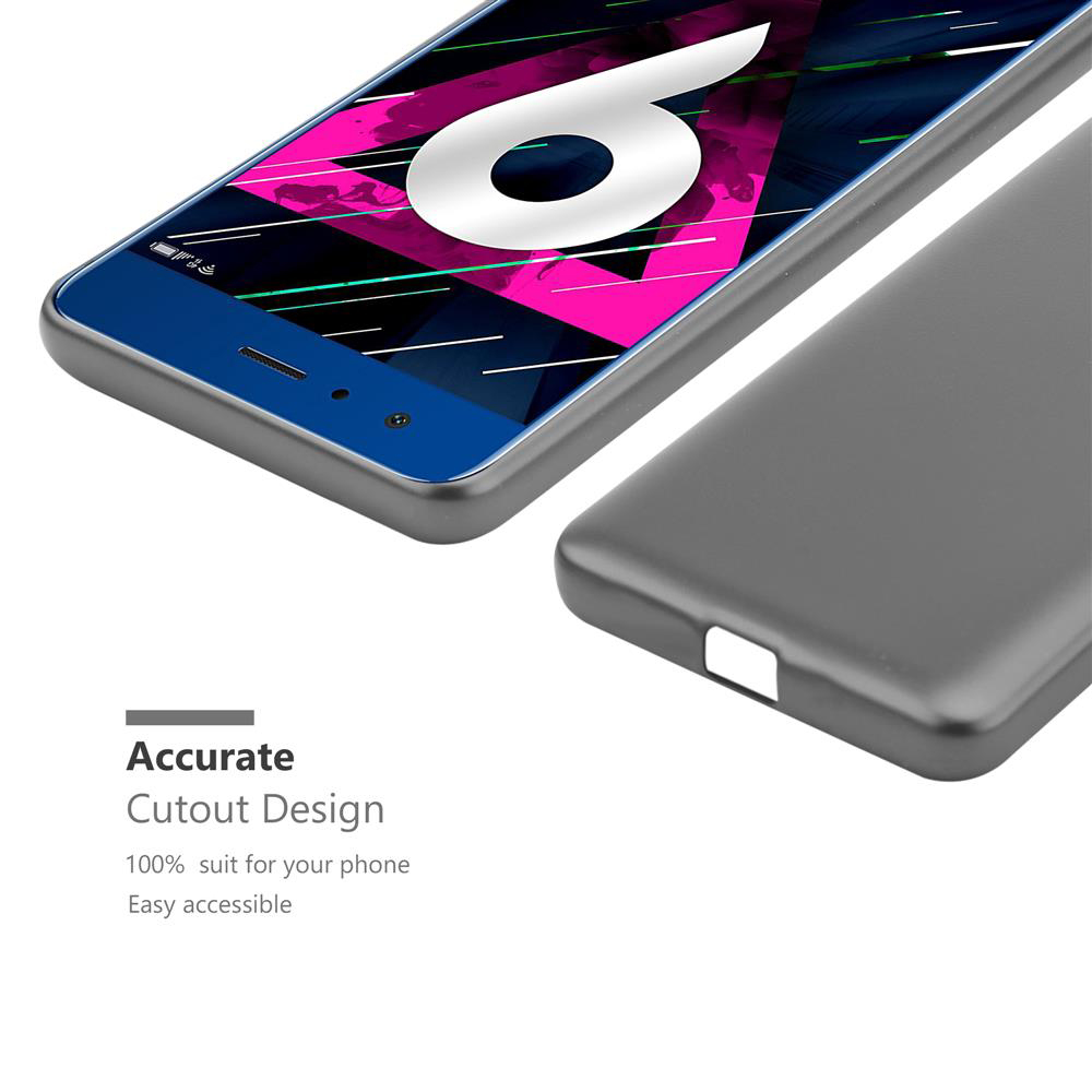 Custodia per telefono con schermo e custodia. Lo schermo mostra un 6 e uno sfondo rosa. Il testo dice design ritagliato.