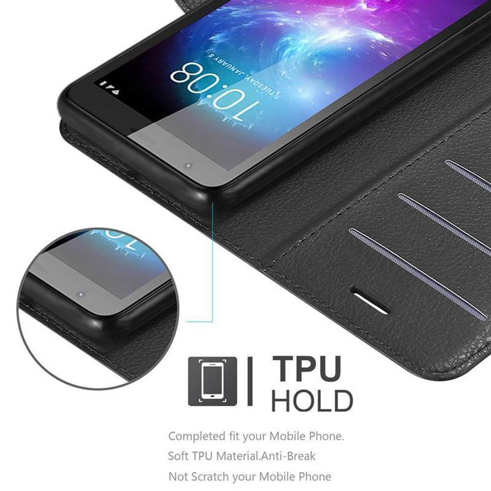 Schwarze Handyhülle mit Handy. TPU HOLD, mit Details.