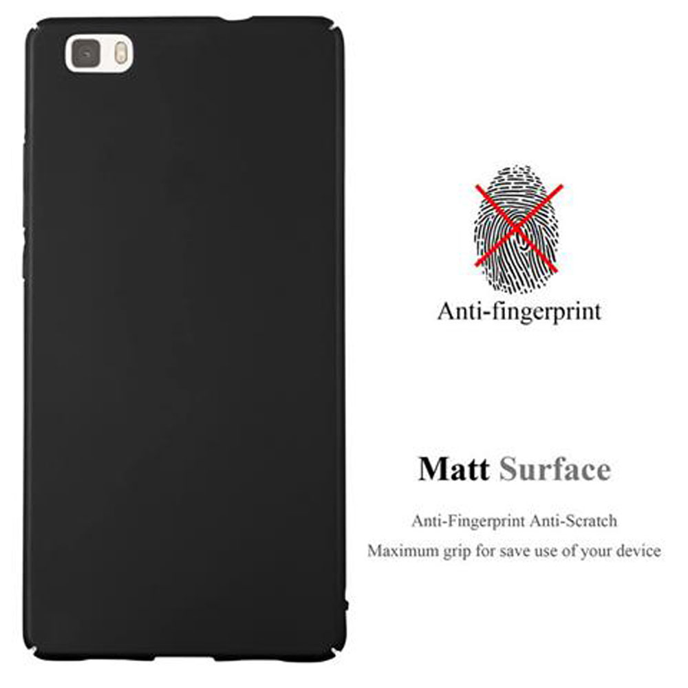 Funda negra para teléfono con parte trasera negra y las palabras 'Matt Surface' sobre fondo blanco.