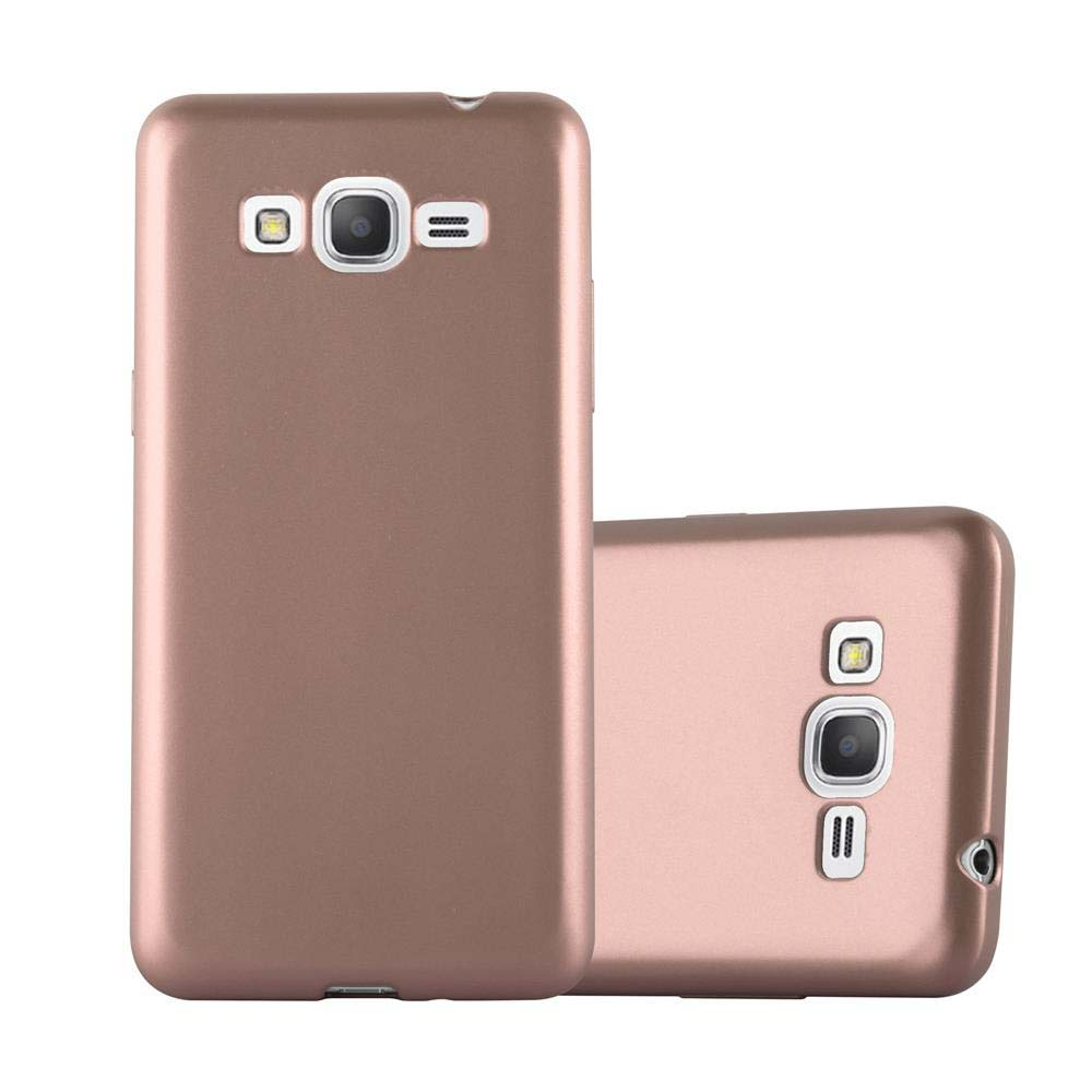Dos fundas de teléfono color bronce, una vertical con cámara, la otra plana.