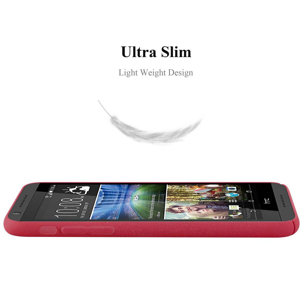 Telefono rosso con schermo su sfondo bianco. Il testo recita 'Ultra Slim' e 'Light Weight Design'.