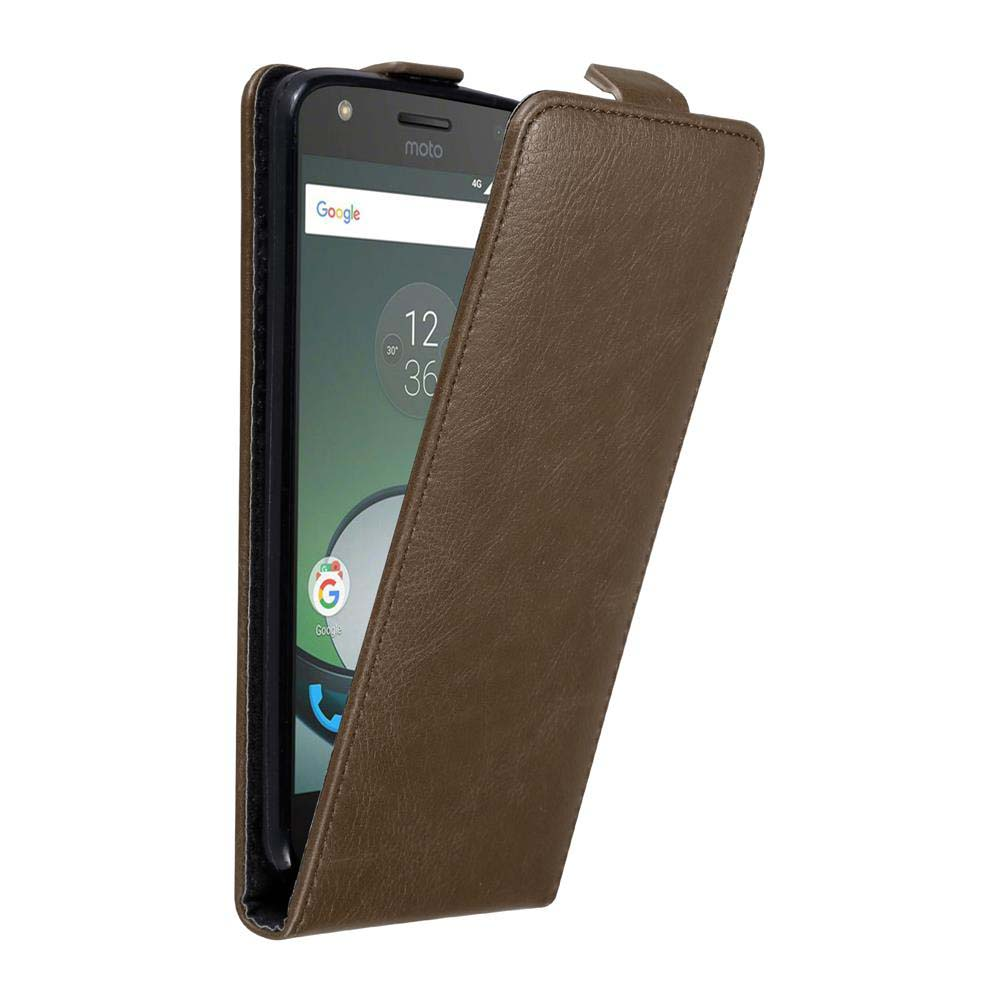 COODIO Custodia in Pelle per Motorola One Macro, Cover a Libro Magnetica Portafoglio per Motorola One Macro, Blu Scuro/Rosso