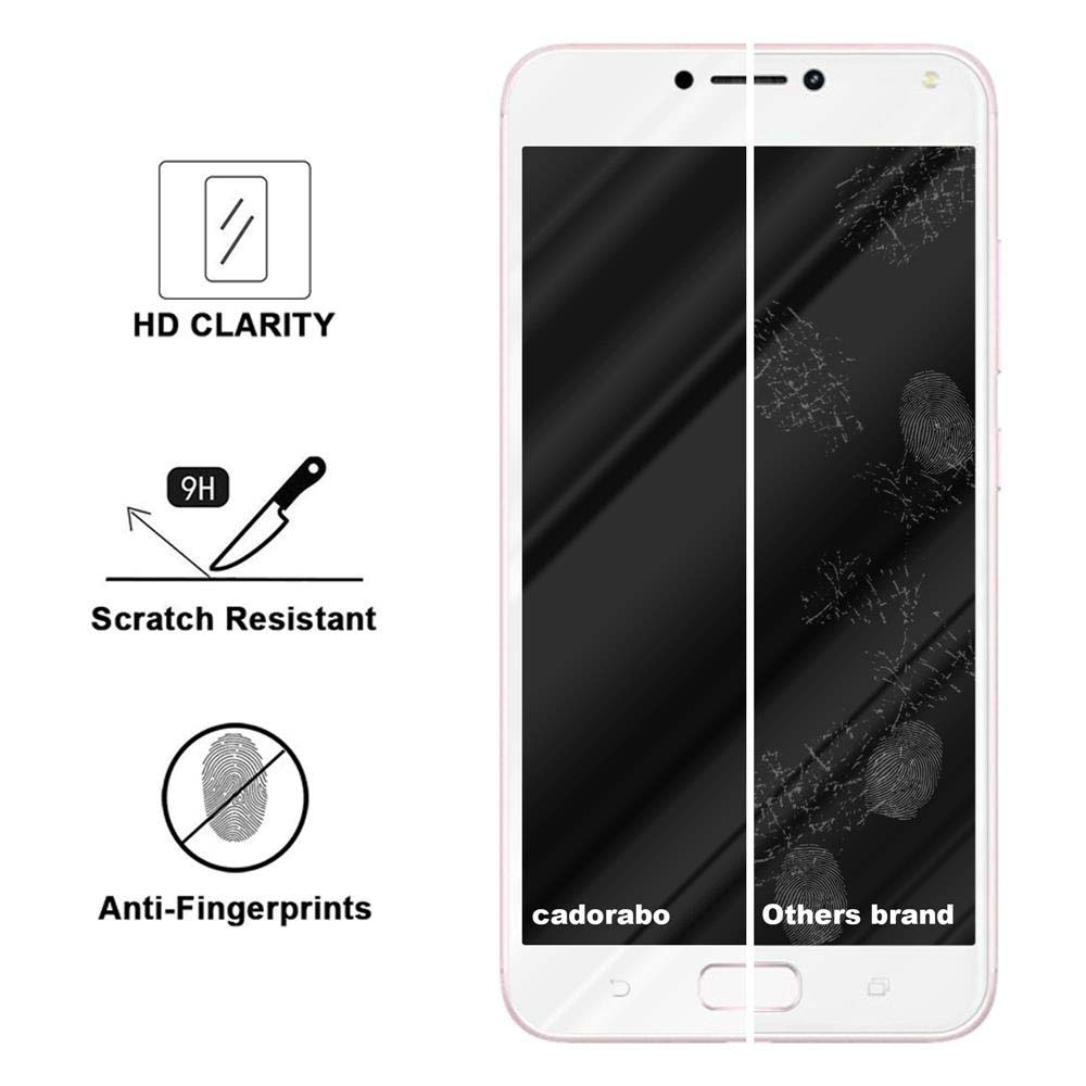 Schermo del telefono con anti-impronta. Il testo recita 'HD CLARITY' e 'Resistente ai graffi'.