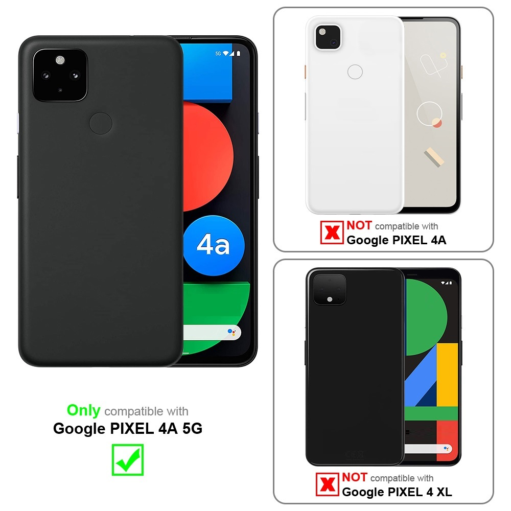 Custodia per telefono con telefoni compatibili. Un telefono è nero, uno bianco con custodia nera.