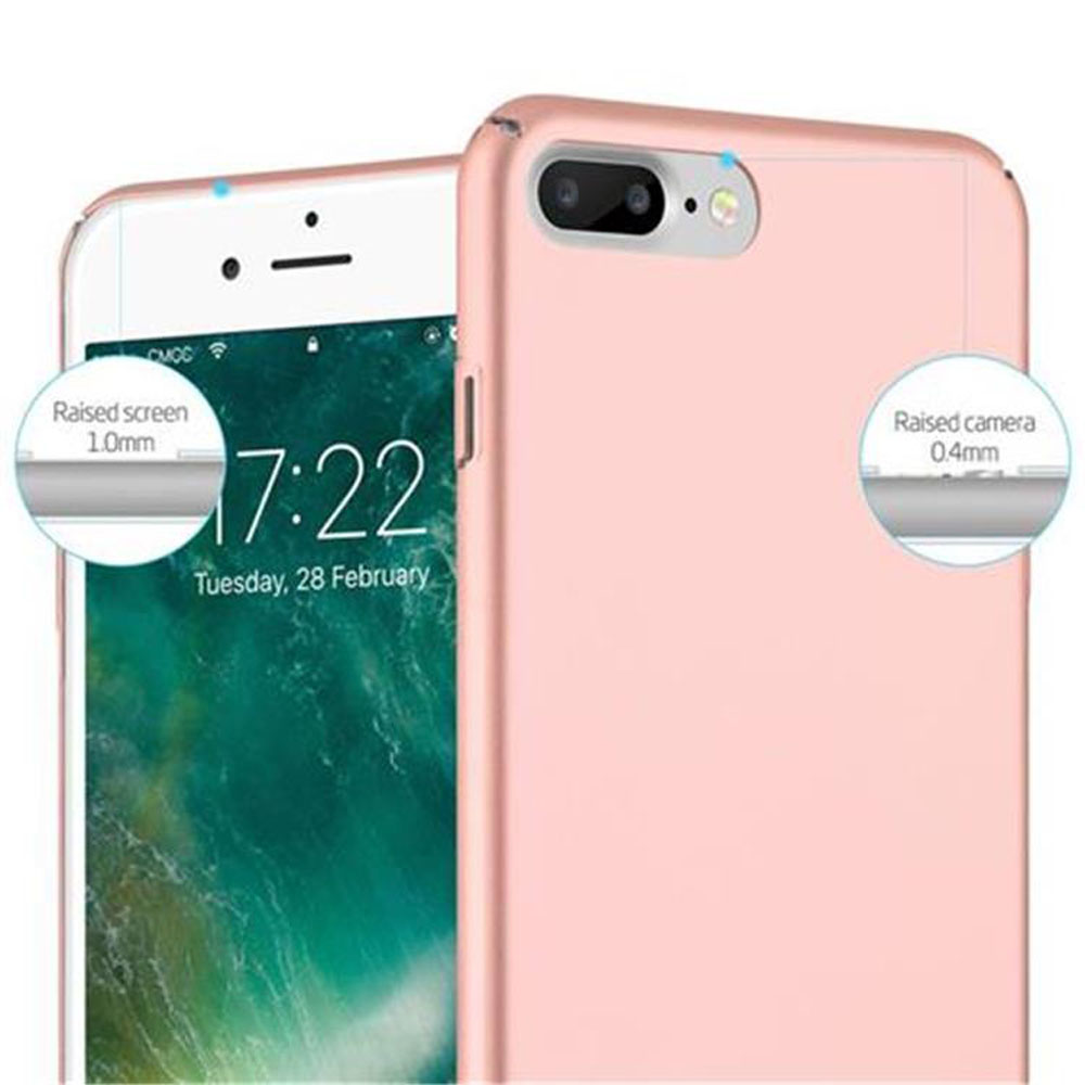 Due telefoni affiancati, uno rosa, l'altro bianco, con cerchi che evidenziano schermo e fotocamera.