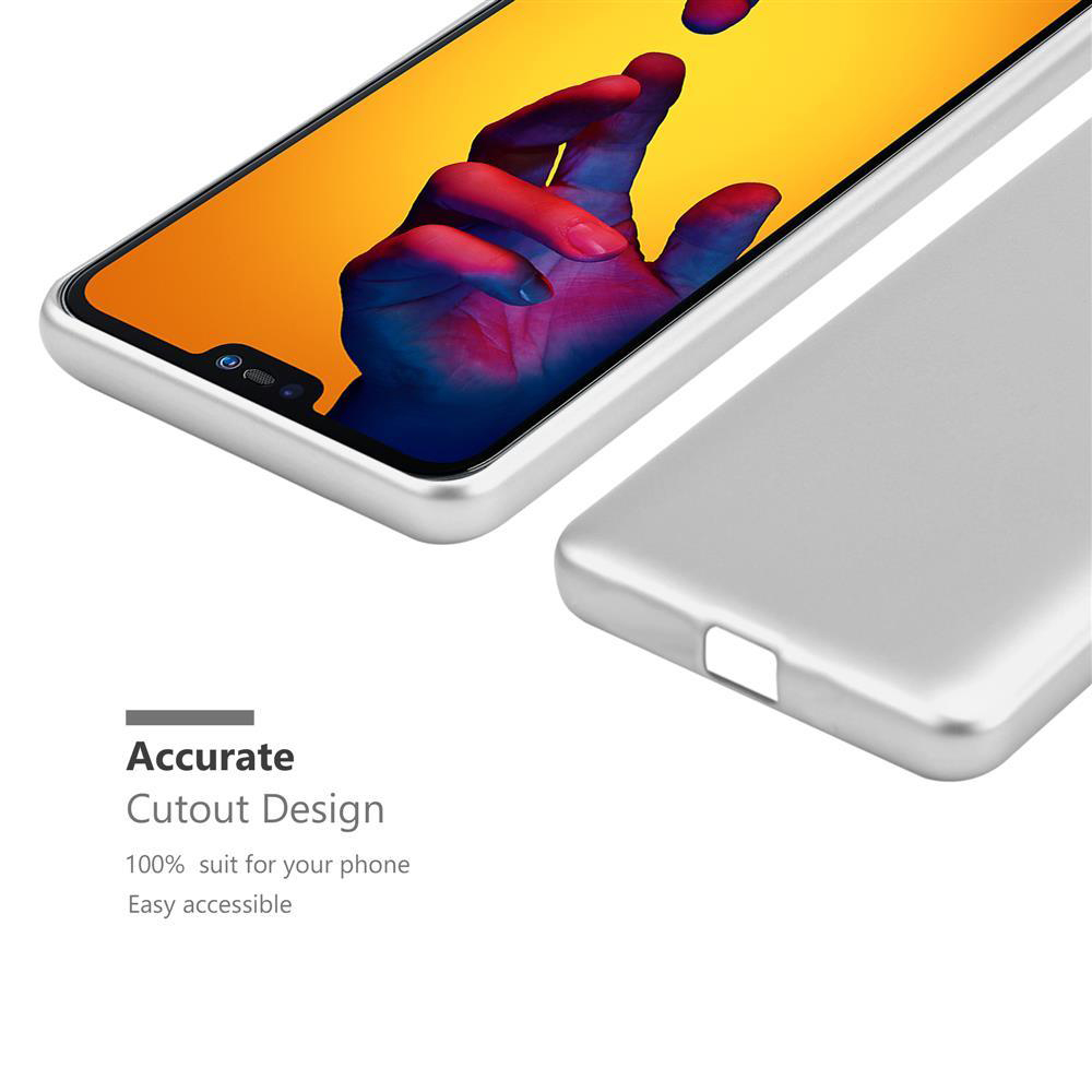 Eine Handyhülle und ein Telefon. Die Hülle hat ein Ausschnittdesign.