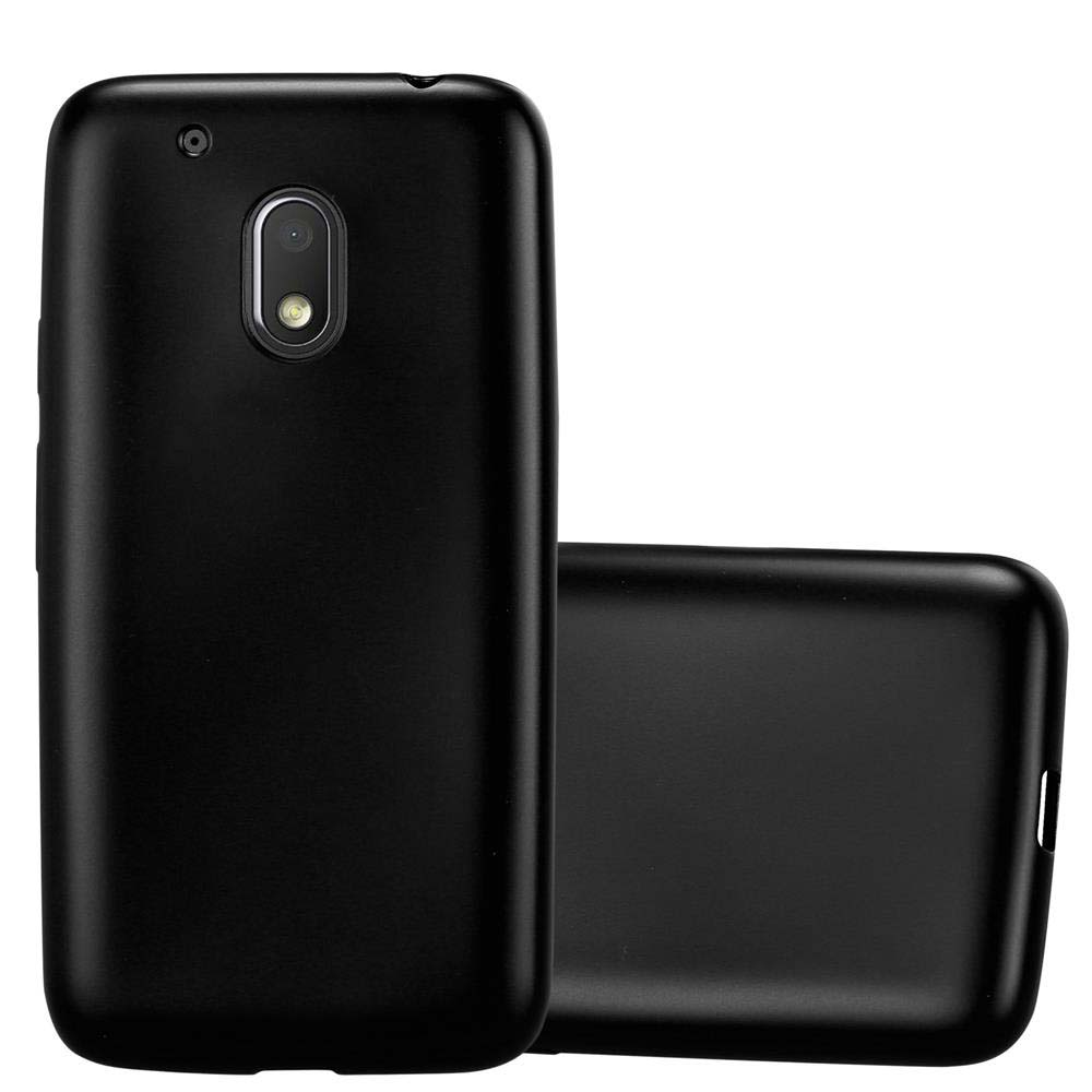 Dos fundas negras para teléfono, una vertical con cámara, la otra plana.