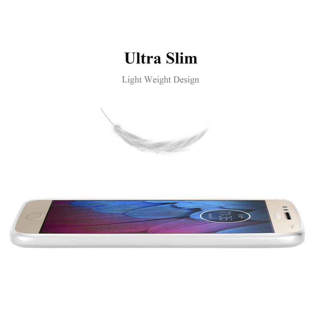 Ein Telefon mit silbernem Rahmen, darüber eine Feder, die ein leichtes Design anzeigt.