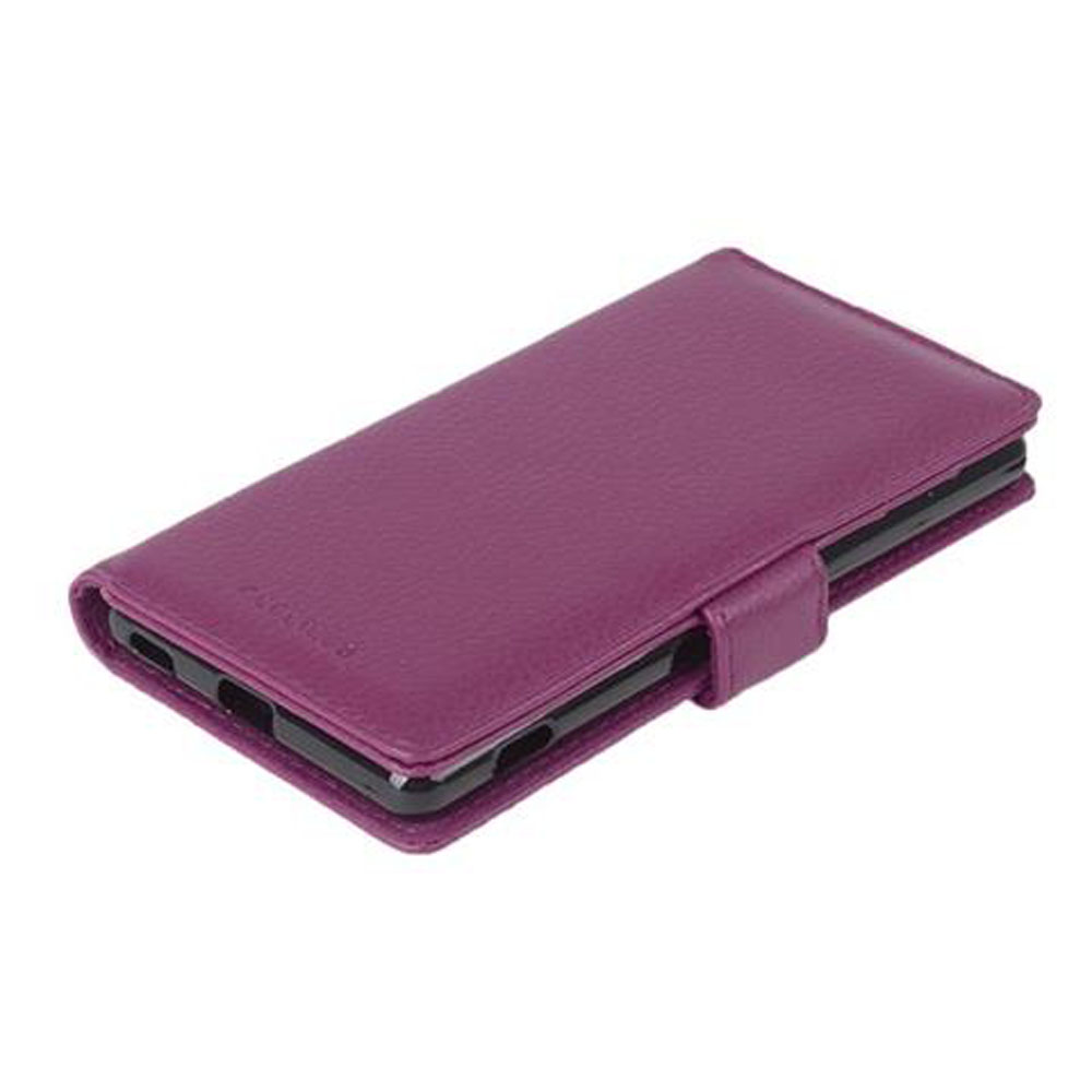cadorabo Book Case works with Sony Xperia X Performance in BORDEAUX PURPLE - with Magnetic Closure and 3 Card Slots - Wallet Etui Cover Pouch PU Leather Flip