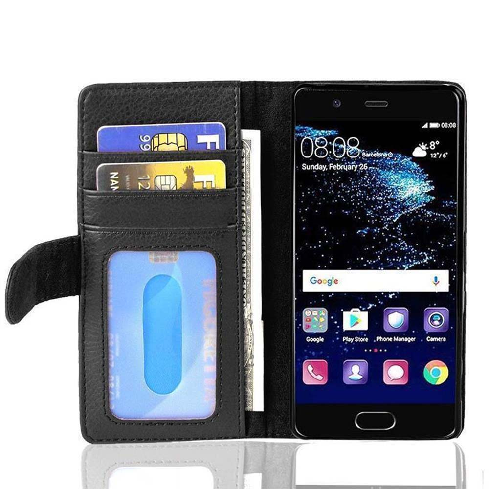 CADORABO Custodia con chiusura magnetica, funzione stand e tasca per le carte CUSTODIA A LIBRO per P10 PLUS, Azzurro, Nero