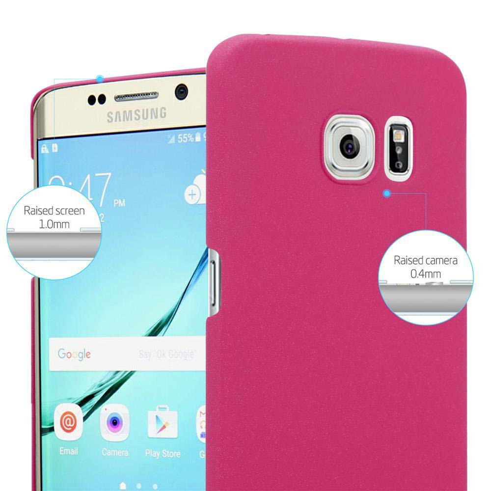Rosa Telefon mit erhöhtem Bildschirm und Kamera in einem rosa Gehäuse. Details des Gehäuses und Bildschirms.